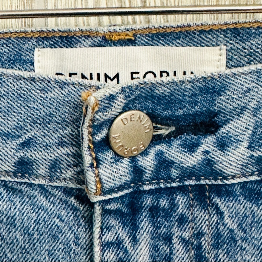 DENIM FORUM “The 90s Denim Skirt” Size 27 Indigo Blue Womens Midi - Picture 9 of 15